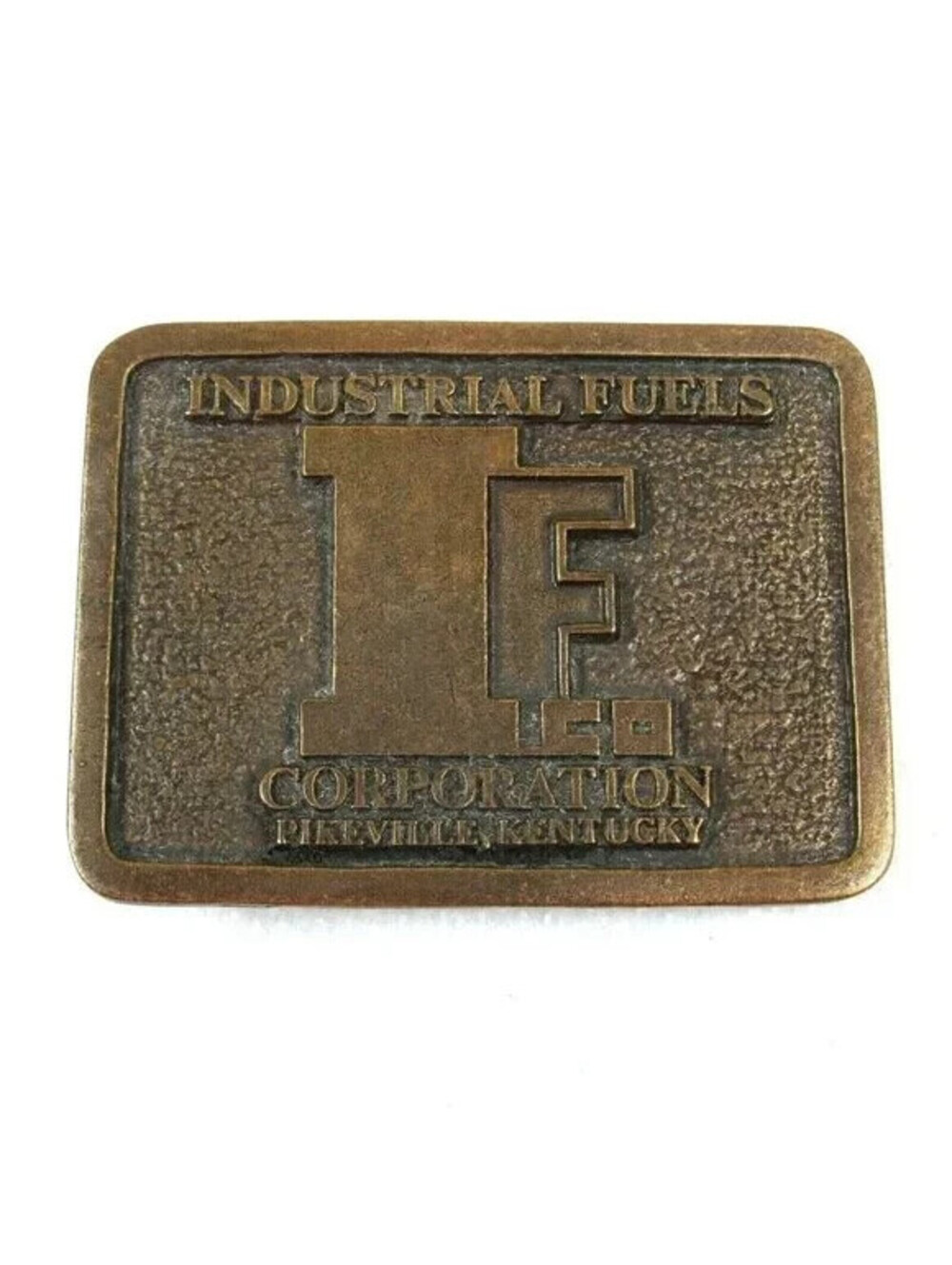 Vintage Belt Buckle Industrial Fuels Corporation Pikeville Kentucky Metal